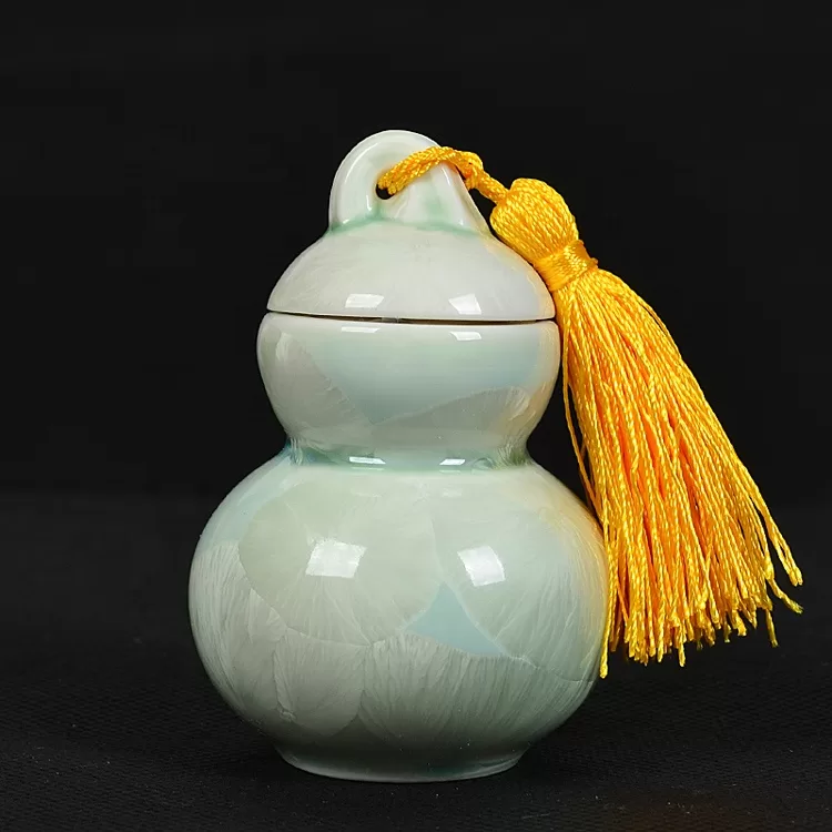 Gourd Shaped OEM Ceramic Matcha Storage Container