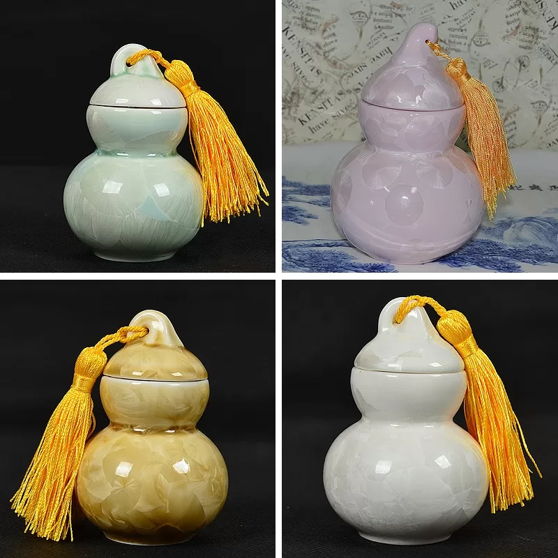 Gourd Shaped OEM Ceramic Matcha Storage Container