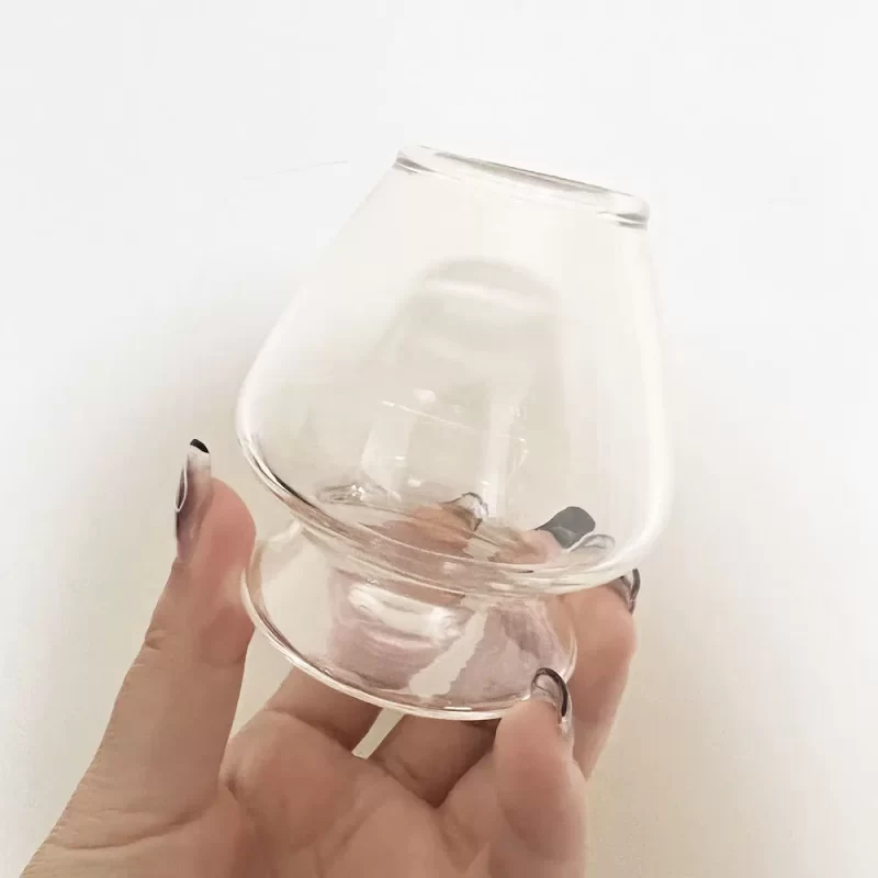Handmade OEM Clear Glass Bamboo Whisk Holder - Image 3
