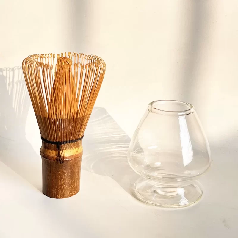 Handmade OEM Clear Glass Bamboo Whisk Holder - Image 4