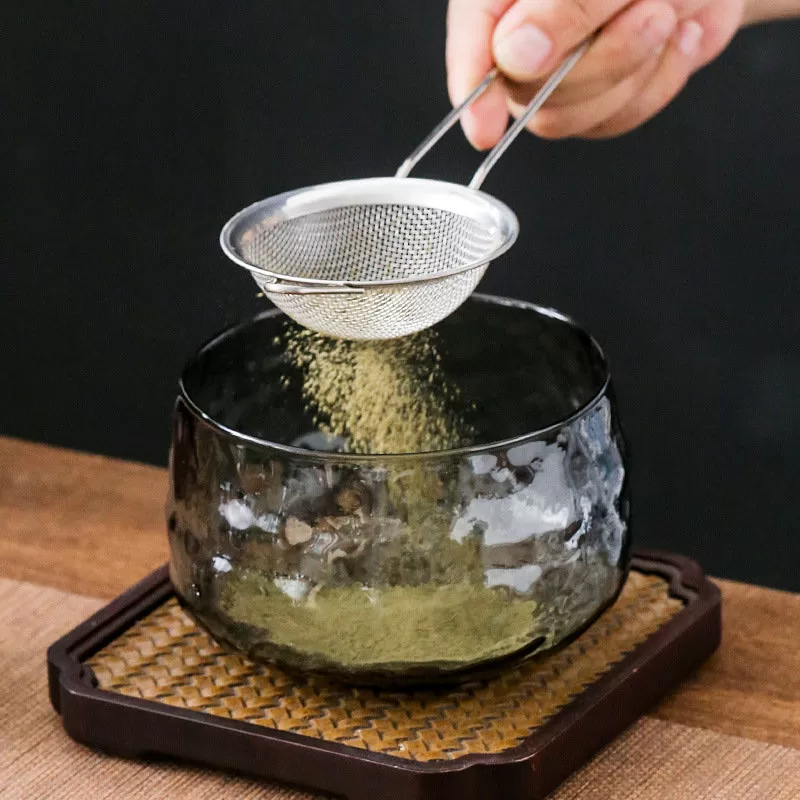 Texture Glass Matcha Bowl and Sifter