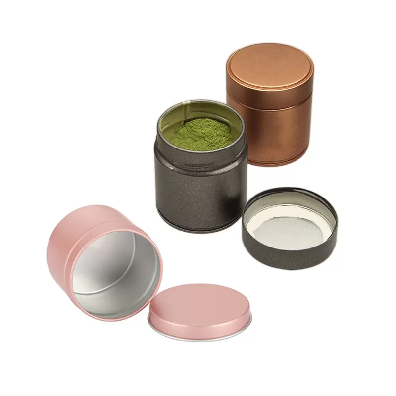 Tinplate Tea Storage Jar Matcha Tea Canister