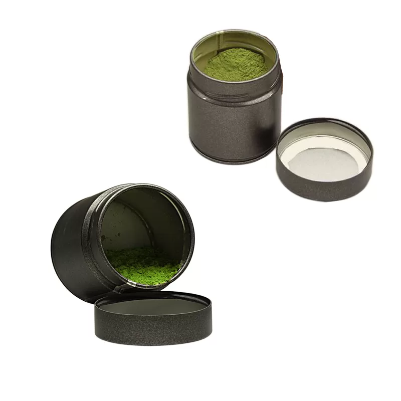 Tinplate Tea Storage Jar Matcha Tea Canister