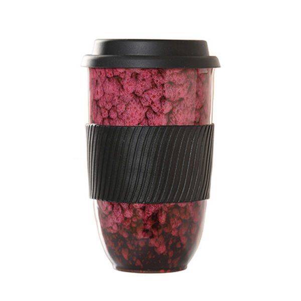 480Ml 16oz Glazed Ceramic Travel Coffee Cup with Silicone Lid