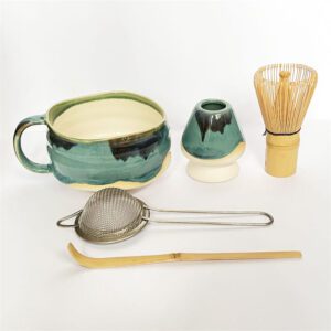 Ceramic Bowl with Handle Ceremonial Matcha Gift Set