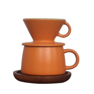 Ceramic Funnel Filter Dripper Espresso Cups Set