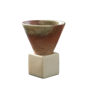 Creative Retro Rough Funnel Coffee Tea Mug with Base