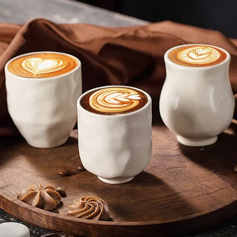 Customize Logo Drinkware White Ceramic Coffee Mug No Handle - Image 2