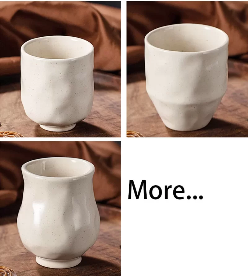 Customize Logo Drinkware White Ceramic Coffee Mug No Handle - Image 4