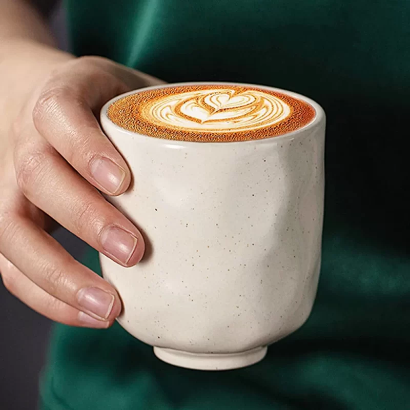 Customize Logo Drinkware White Ceramic Coffee Mug No Handle - Image 3