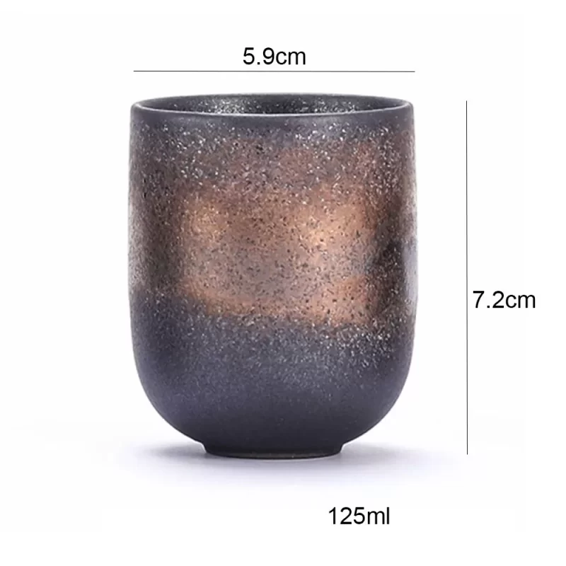 Gold Flowing Glazed Coffee Mugs for Tea Milk Juice