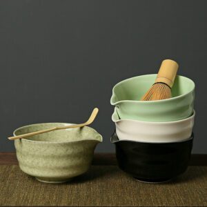 matcha mixing bowl with spout