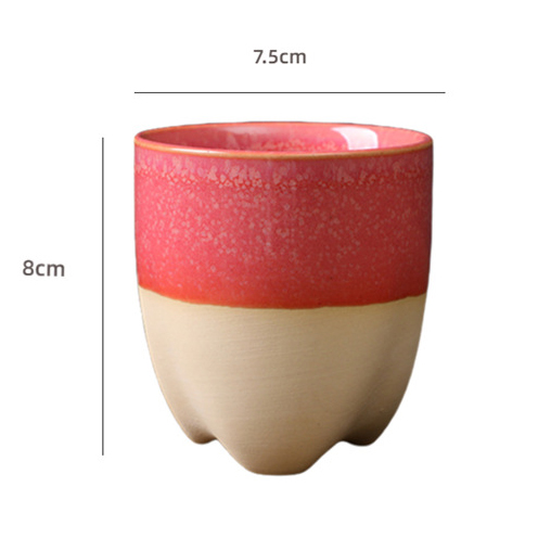 OEM Handmade Rough Pottery Espresso Cups 4