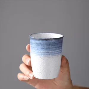 OEM Handmade Two Tone Ceramic Coffee Tea Cup