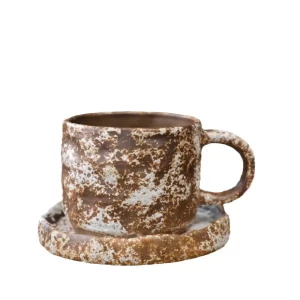 Premium Ceramic Mug Coffee Cup and Saucer