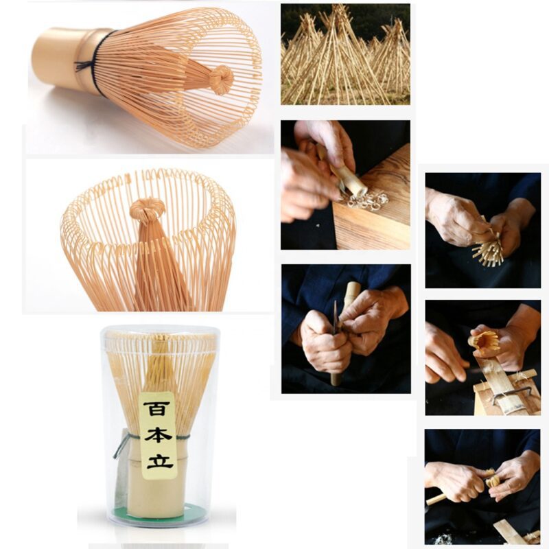 OEM Bamboo Matcha Powder Brush with Gemstones - Image 4