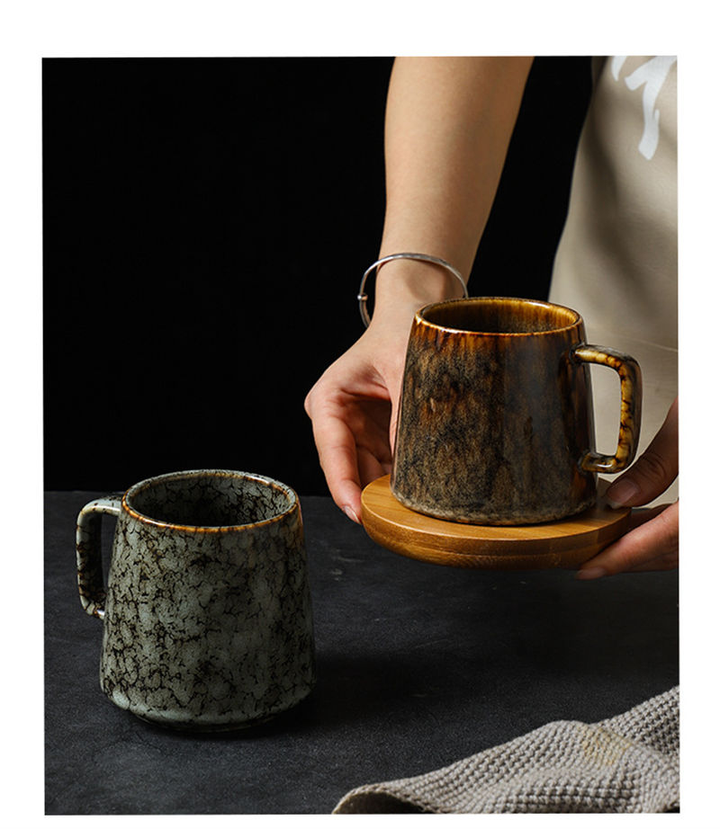 Unique Altered Glaze Pottery Mugs Handmade