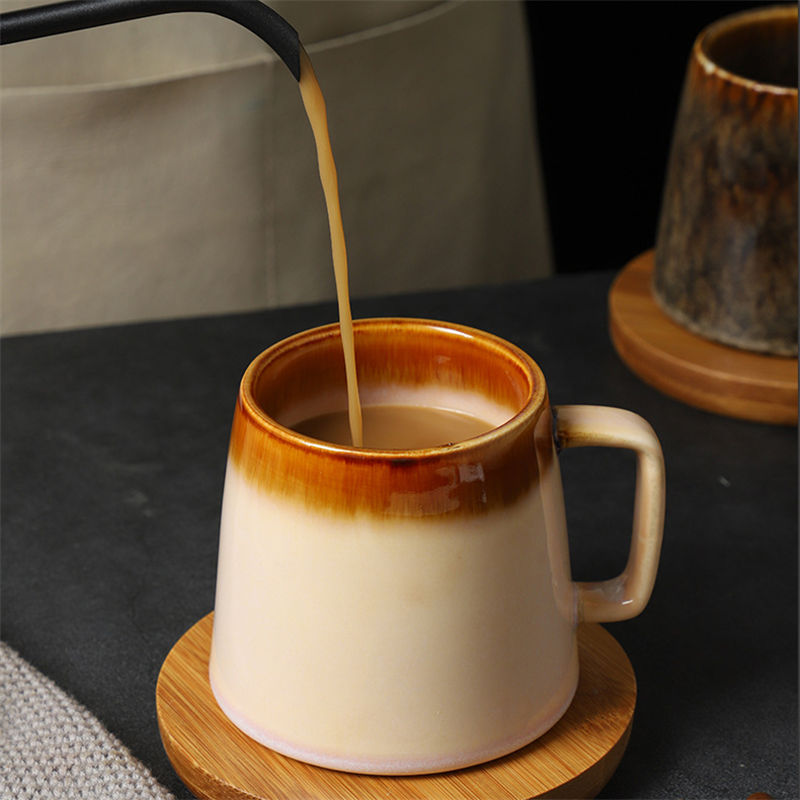 Unique Altered Glaze Pottery Mugs Handmade