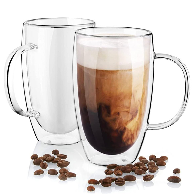 Wholesale Coffee Glass Mugs with Handles