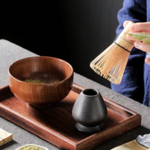 Wood Bowl Bamboo Whisk Ceremonial Matcha Kit 5
