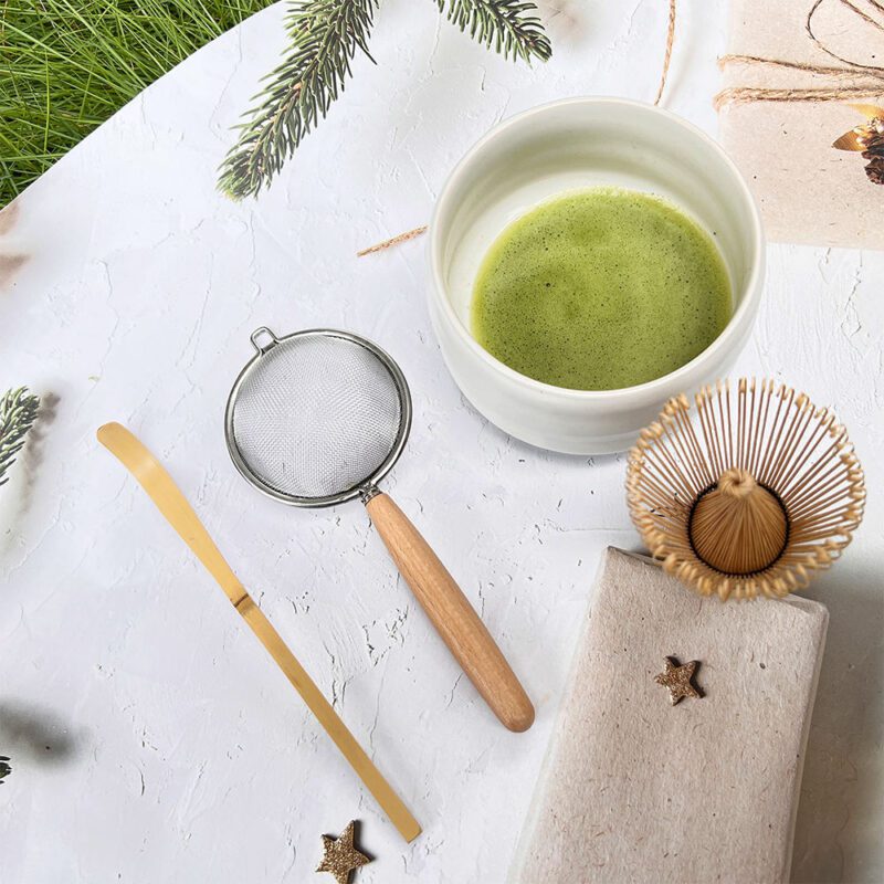 Ceremonial Grade Porcelain White Matcha Bowl - Image 3