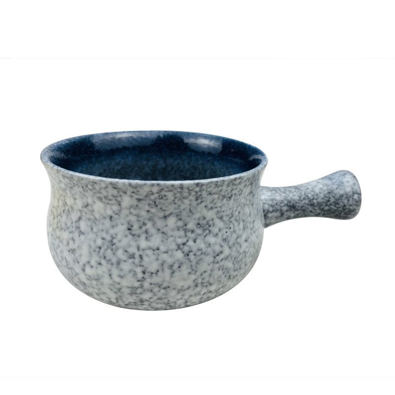 Custom Logo Pottery Spout Matcha Bowl with Handle