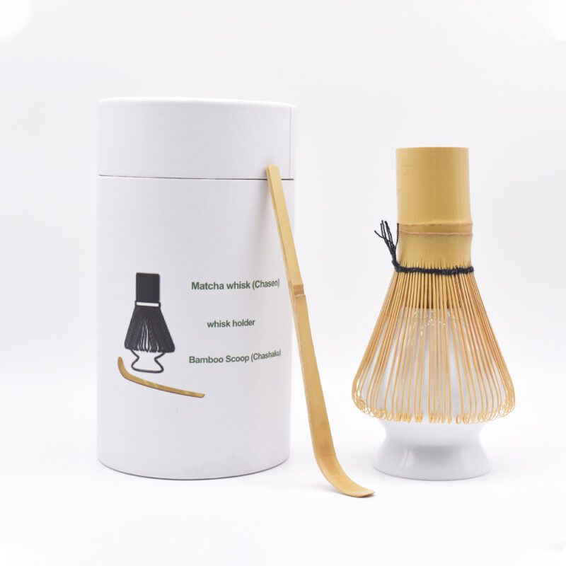 Customizable Natural Bamboo Matcha Brush Set