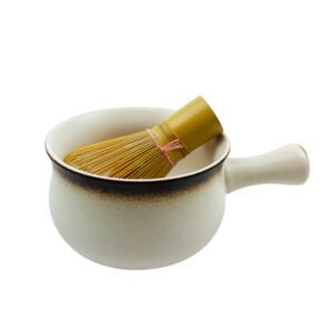 Custom Handle Ceramic Matcha Bowl Chawan