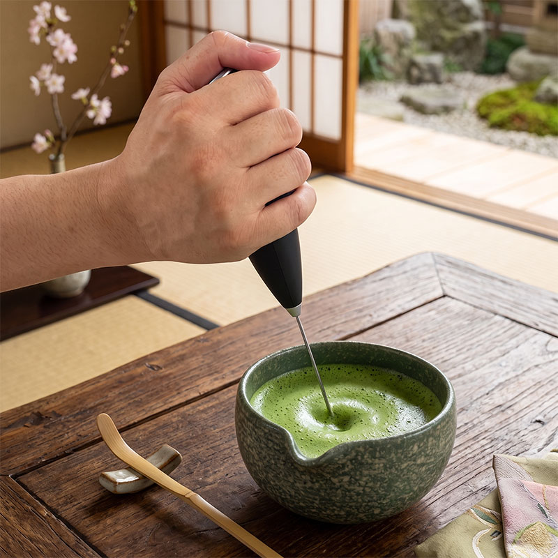 Electric Matcha Whisk with Stainless Steel Stand (2)