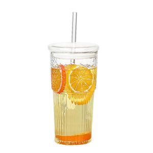 OEM Glass Tumbler With Straw And Lid