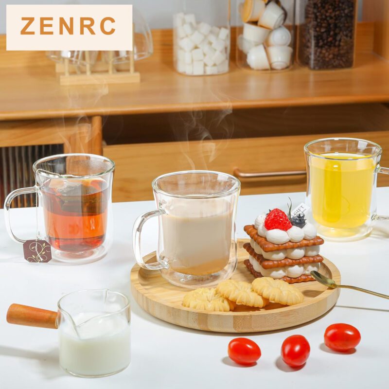 OEM Creative Double Walled Glass Coffee Mugs