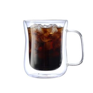 OEM Creative Double Walled Glass Coffee Mugs