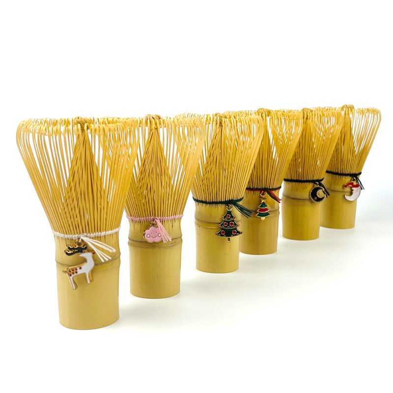 OEM Bamboo Matcha Powder Brush with Gemstones