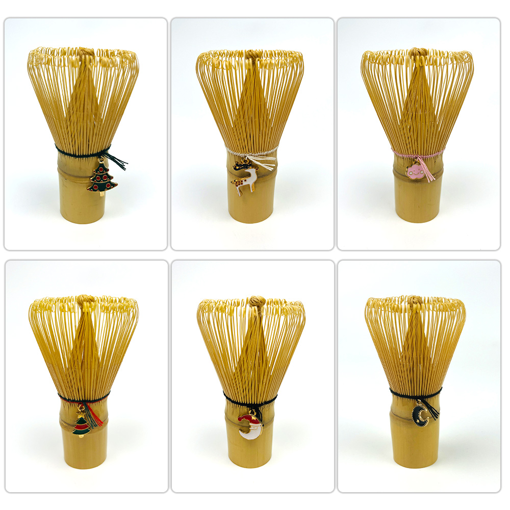 OEM Bamboo Matcha Powder Brush with Gemstones