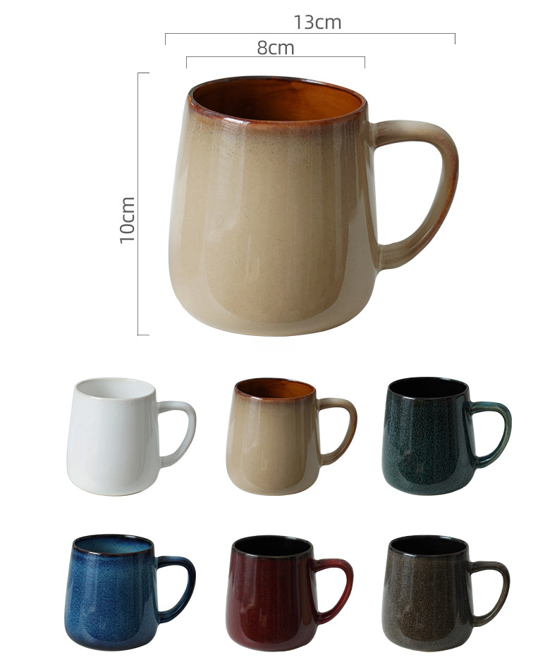 OEM Handmade Large Coffee Cup with Handle 3