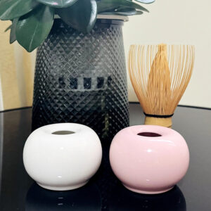 Custom Pink Ceramic Matcha Whisk Stand