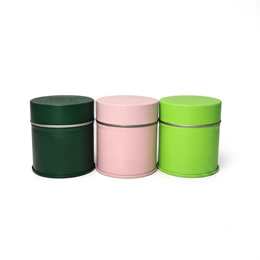 Double Lid Matcha Tin Wholesale - 50g Airtight Metal Can (1)
