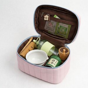 Matcha Travel Bag Set Wholesale - Quilted Portable Tea Kit (7)