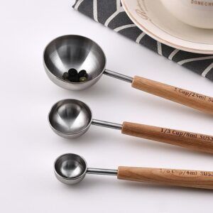 Wooden Handle Matcha Spoon Wholesale - SUS304 Measuring Scoop (2)